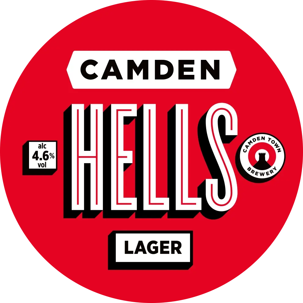 Camden Hells Lager Tap Badge