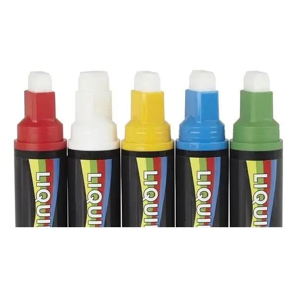 Chalk Liquid Pen 15mm x 5 Assorted Colours Open