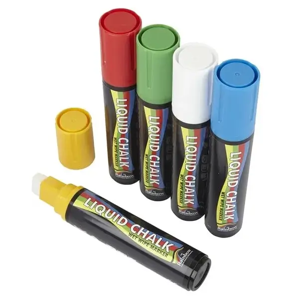 Chalk Liquid Pen 15mm x 5 Assorted Colours