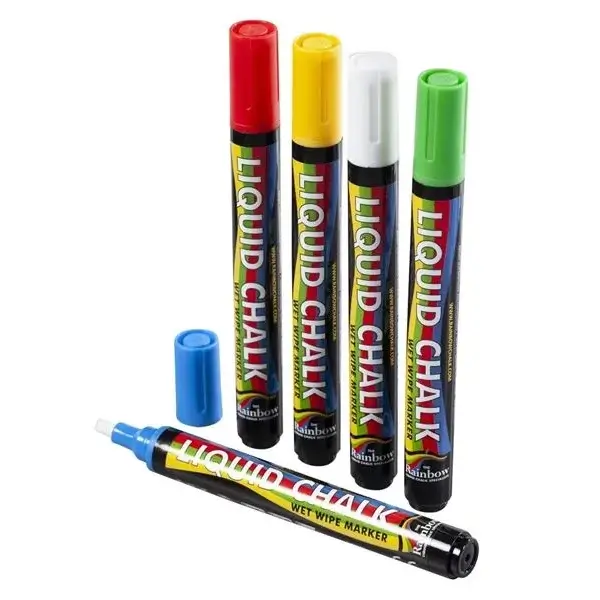 Chalk Liquid Pen 6mm x 5 Assorted Colours