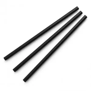 Straws – Paper – Cocktail Black 250 x 5.5″