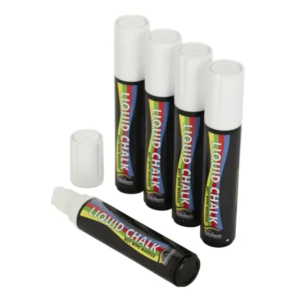 Chalk Liquid Pen 15mm x 5 White