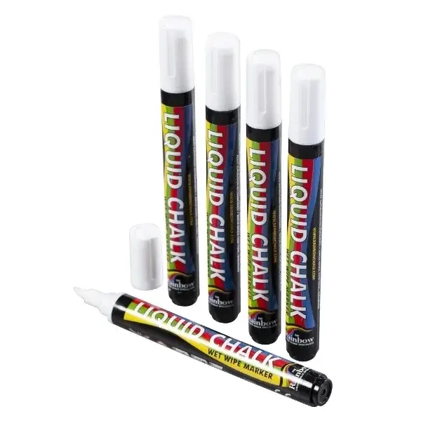 Chalk Liquid Pen 6mm x 5 White